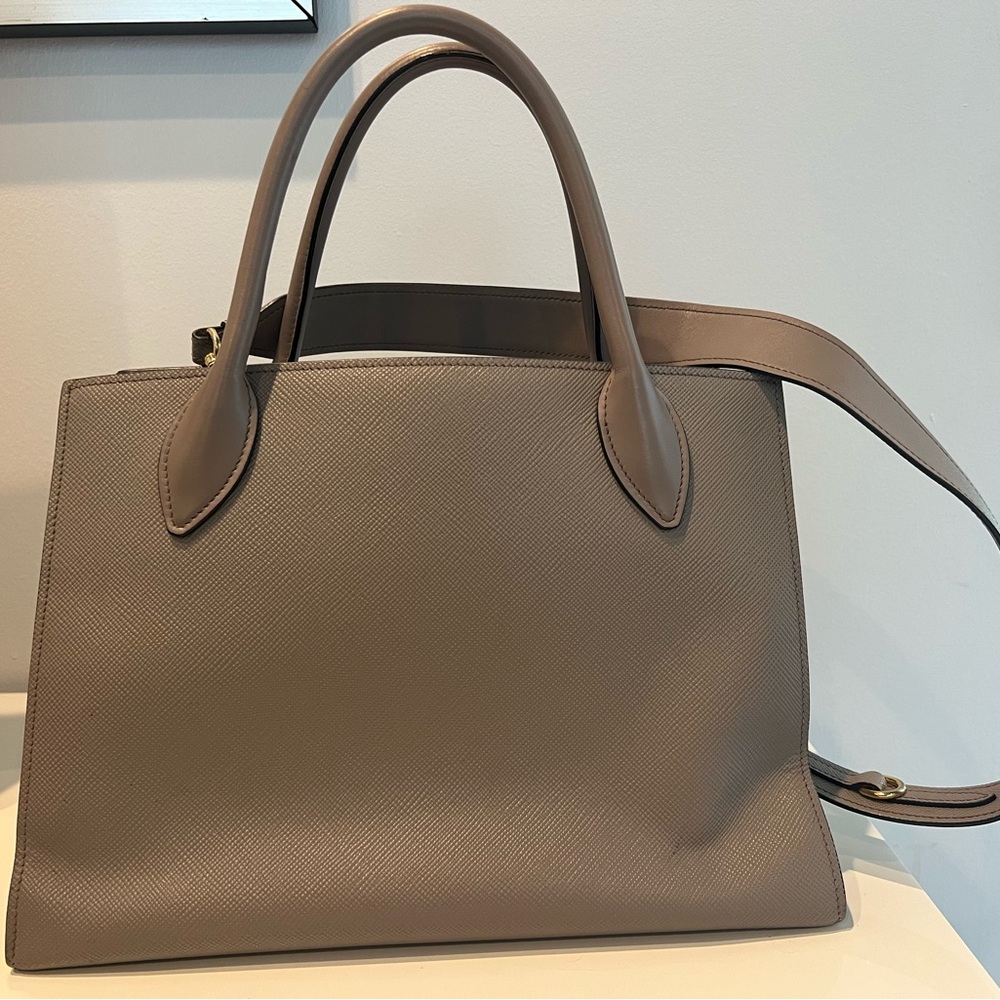 Authentic Prada Milano Taupe Leather Tote Bag - Picture 7 of 17